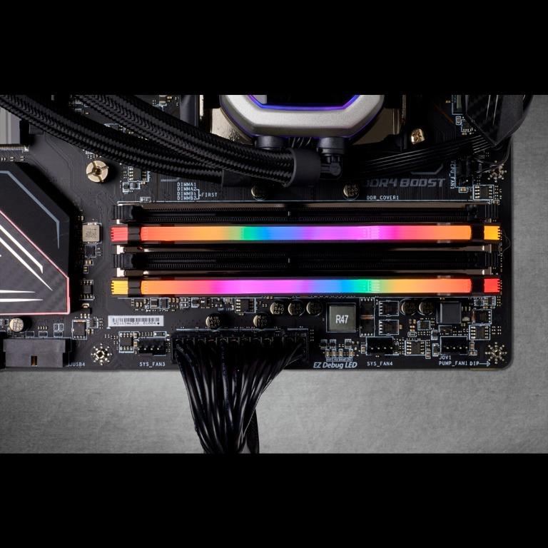 Corsair VENGEANCE® RGB PRO 32GB (2 x 16GB) DDR4 DRAM 3200MHz C16 AMD ...