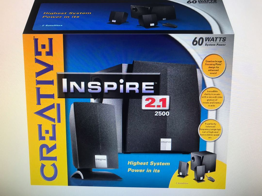 CREATIVE INSPiRE 2.1 2500 Speaker with Subwoofer TV Home
