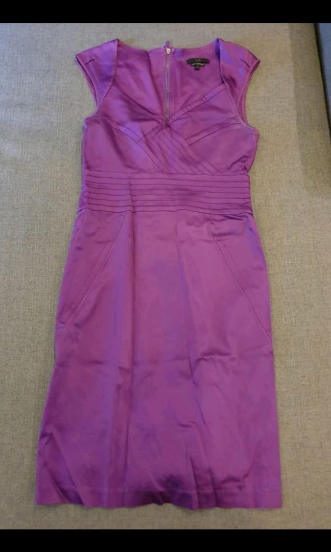 cue purple dress