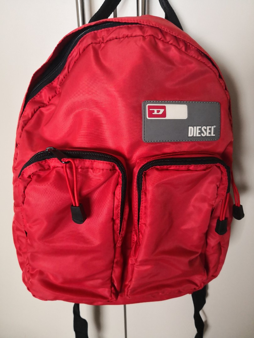 diesel backpack red