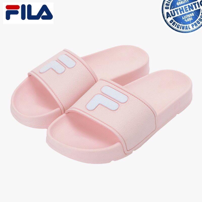 Fila Drifter F logo slides in pink Women s Fashion Footwear Flipflops and Slides on Carousell