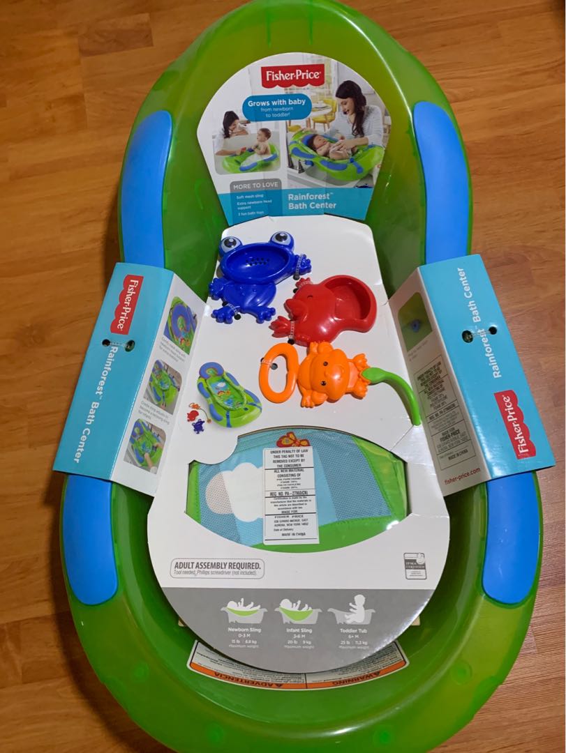 Fisher Price Bath Tub with Bath time toys Rainforest Friends