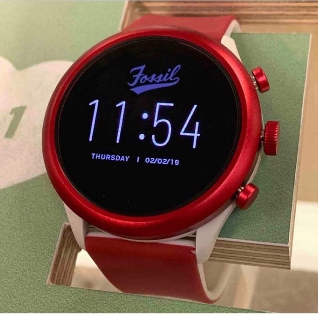 Fossil sport smartwatch 43mm red hotsell silicone