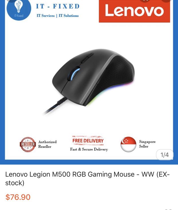 Gaming Mouse Half Price Lenovo Electronics Computer Parts Accessories On Carousell