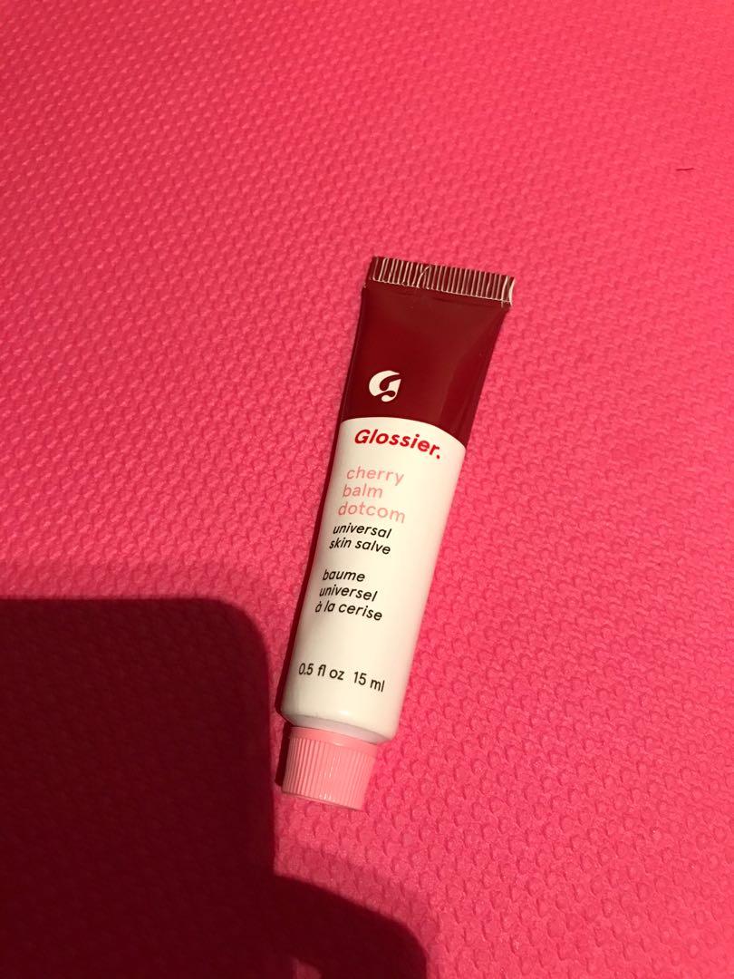 New Glossier lip balm Cherry, Beauty & Personal Care, Face