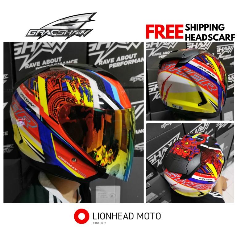 Gracshaw Helmets Geomaxx Free Gift Instock Motorcycles Motorcycle Apparel On Carousell