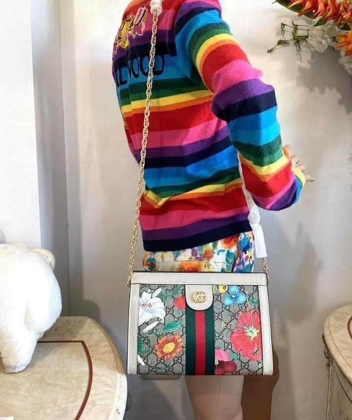 gucci floral clutch