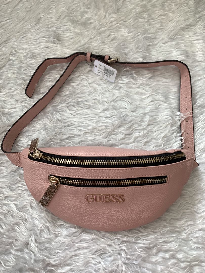guess pink fanny pack