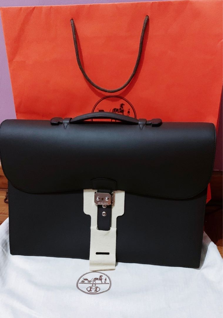 Hermes Briefcase SAC A Depeches 41, Luxury, Bags & Wallets on Carousell