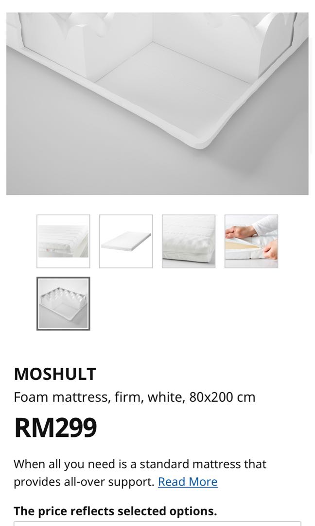 Ikea Moshult Foam Mattress Home Furniture Others On Carousell