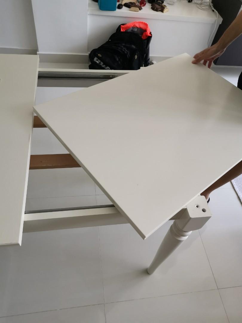 Ikea White Dining Table Set, Furniture & Home Living, Furniture, Tables