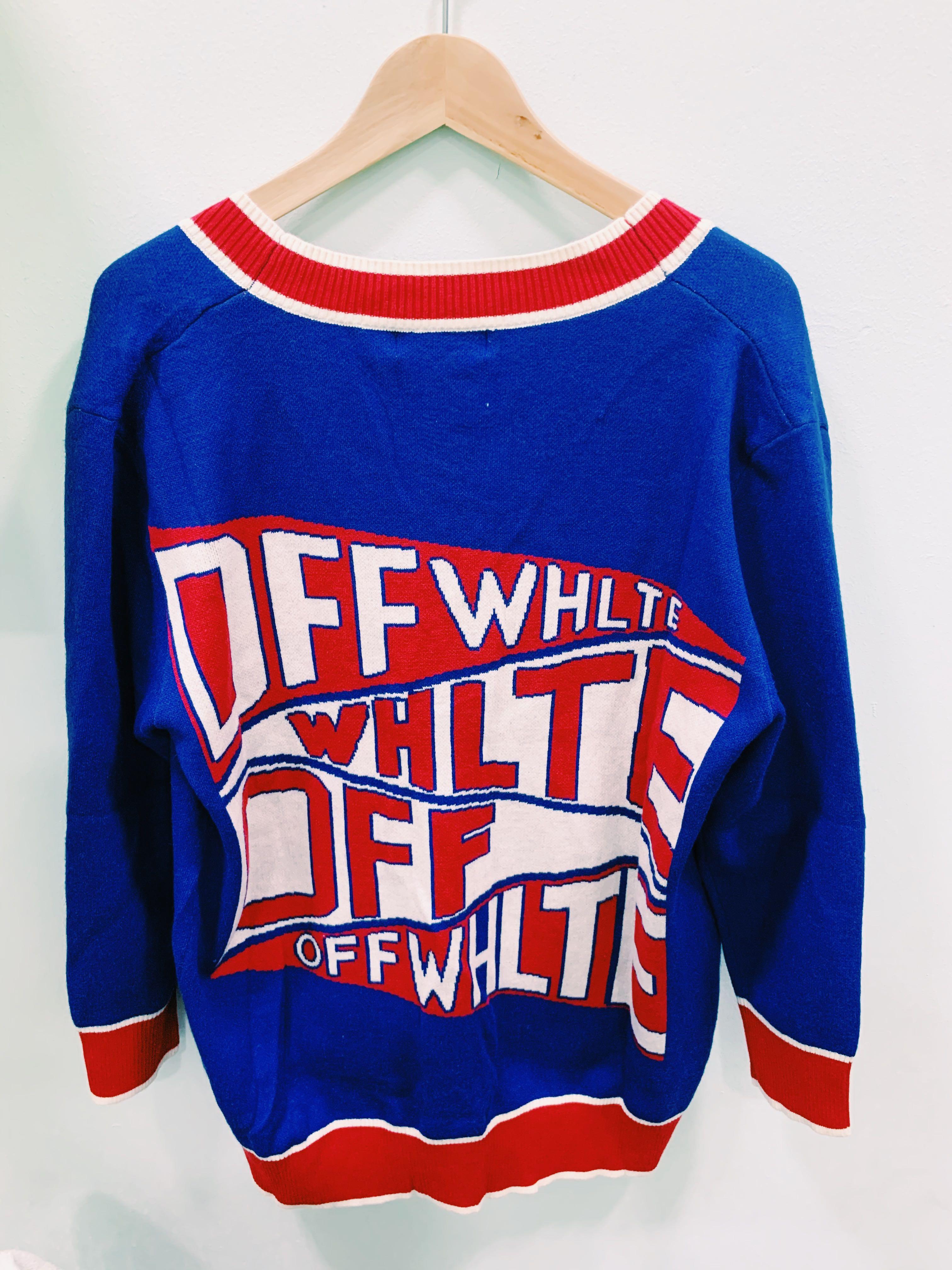 flag cardigan off white