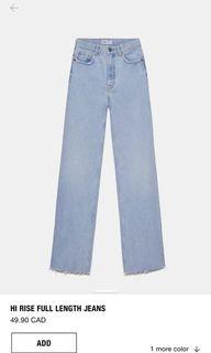 ISO ZARA Hi Rise Full Length Jeans