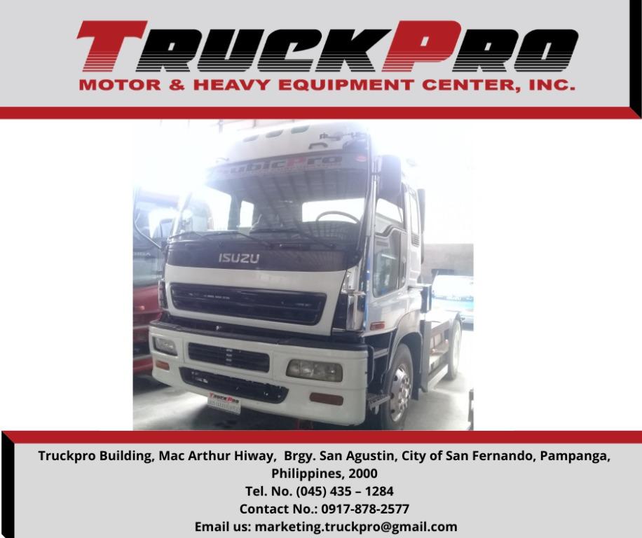 ISUZU GIGA Tractor Head 6 Wheeler (Category: Heavy Vehicles) located in San Fernando. Submitted by truckpro (Listing ID 1008027944, Image 1). Description: ❗❗ FOR SALE ❗❗ JAPAN SURPLUS DIRECT IMPORTER 🚚Engine : 8TD1 🚚 BRAND NEW DASHBOARD 🚚 NEW UPHOLSTERY AND MATTING 🚚 FREE PAINT JOB 🚚 FREE LTO REGISTRATION 🚚 FREE LTO TRANSFER 🚚 FREE TOOLS 🚚 FREE BRAND NEW BATTERY ❗❗ 3 MONTHS WARRANTY GUARANTEED ❗❗ PAYMENT METHOD 💰 CASH 💰 FINANCING INQUIR