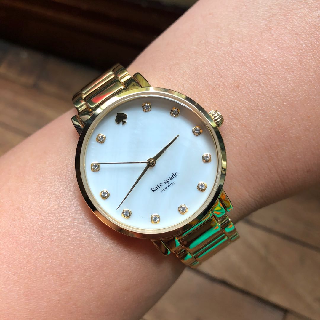 Kate spade gramercy watch gold online