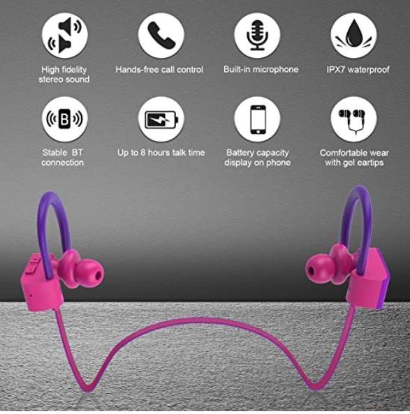 Letscom bluetooth headphones ipx7 deals waterproof wireless sport earphones reviews