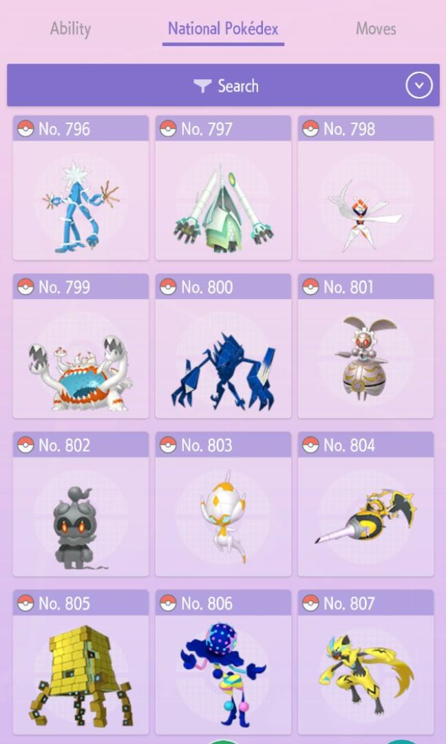 Os 807 Pokémons