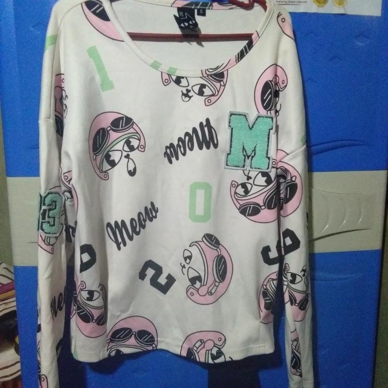 Letter M Meow Sweater Pull Jacket Women S Fashion Clothes