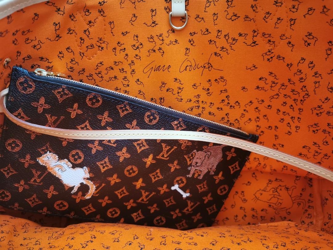 Sold at Auction: Louis Vuitton Catogram Neverfull Pochette