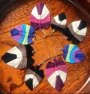 Macrame Leaf Earrings