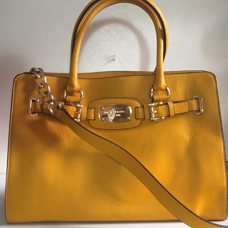 mustard michael kors purse