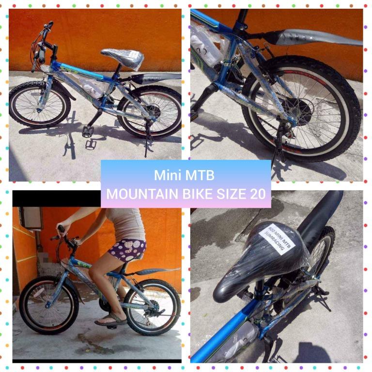 mini mountain bike size