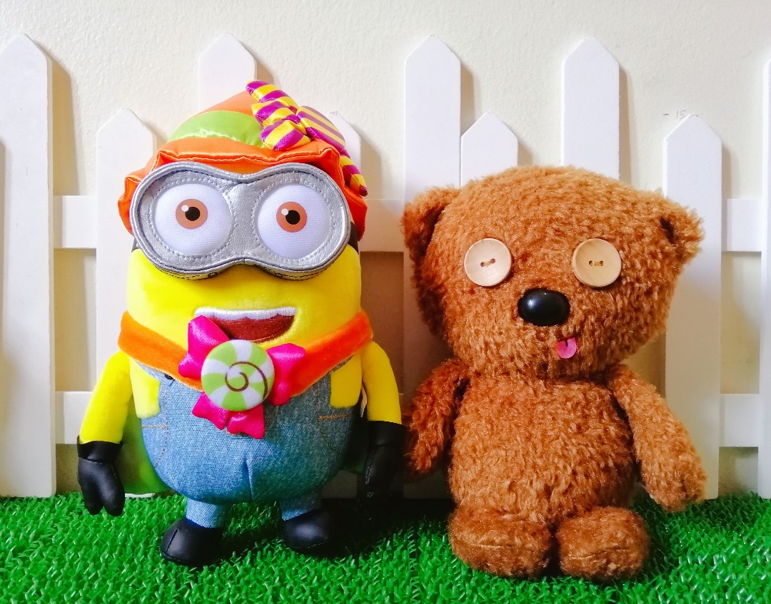 Minion Bob And Tim Teddy Bear, Hobbies & Toys, Toys & Games On Carousell