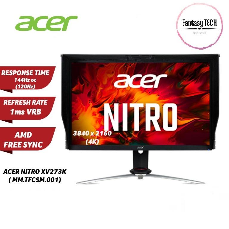 Monitor Acer Gaming Nitro Flat 27 Xv273k Ips Uhd 4ms Hdmi 2 Dp 2 Spk Vesa Fs 144hz Electronics Computer Parts Accessories On Carousell