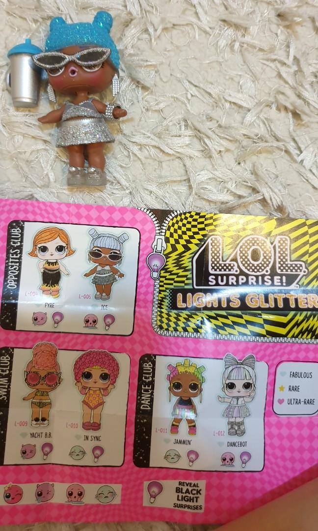 MAY 20. New arrival lol surprise Lights Glitter Doll ICE blue hair