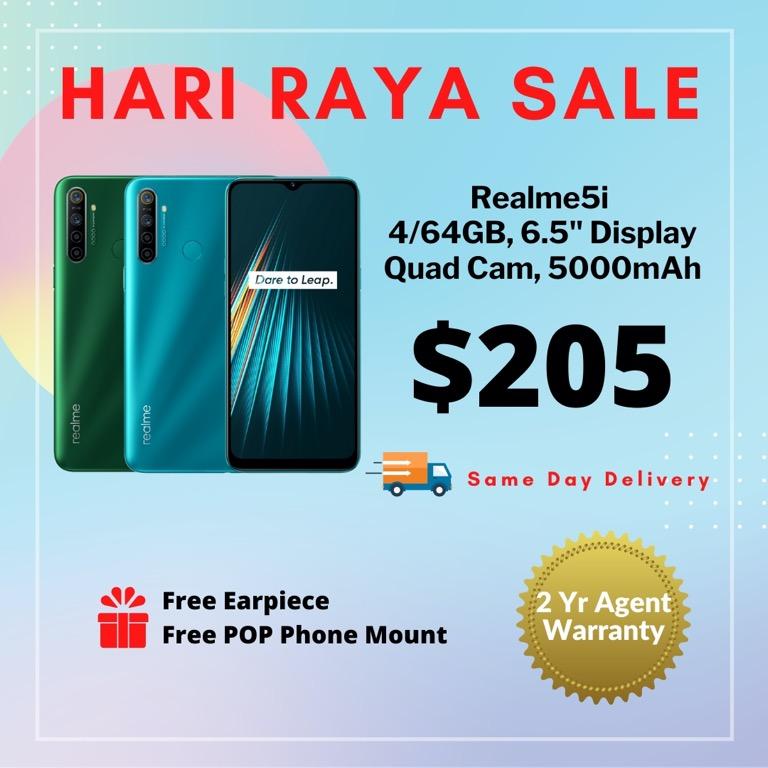 New Reduced Realme 5i With 2 Year Warranty Free Gifts Mobile Phones Tablets Android Phones Oppo On Carousell