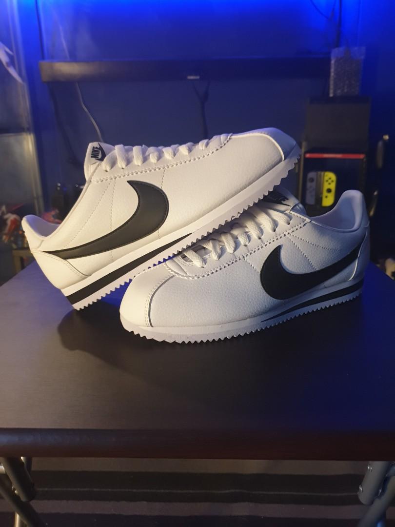 white and black cortez mens