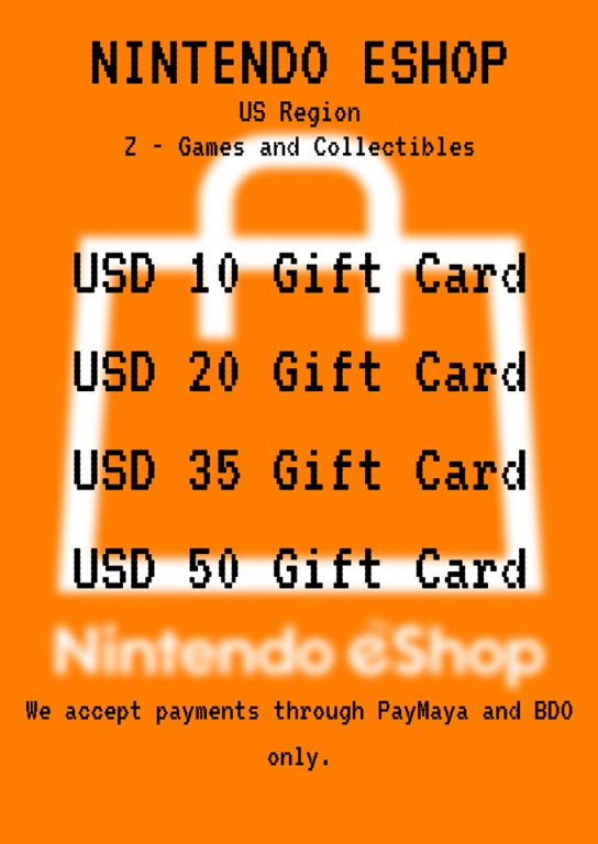 Nintendo outlet eshop paymaya