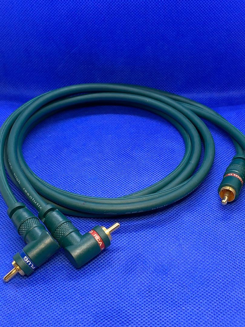 OEM RIGHT ANGLE RCA MALE TO STRAIGHT RCA MALE INTERCONNECT, Audio