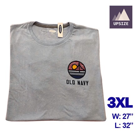 Old Navy Soft Washed Tee Logo Bridge Lt Blue 3xl Men S Fashion Clothes Tops On Carousell