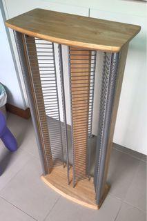 Pine CD rack with removable shelves