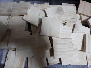 Palochina pre cut 1/2 x 7cm x 7cm  unfinished square wood base/ diy souvenir/ ref magnet