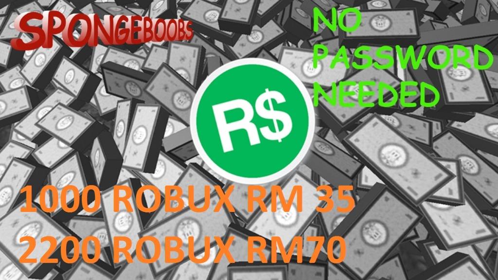 Raya Promotion Hot Selling 1000 Robux Rm35 Video Gaming Video Games On Carousell - rm roblox question face