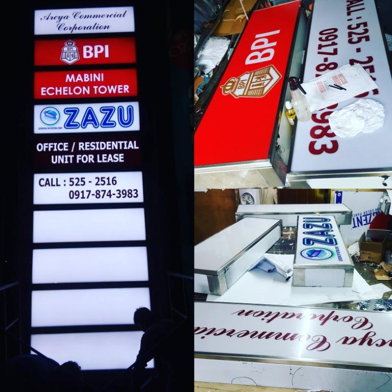signage maker panaflex acrylic stainless sticker tarpaulin LED quezon