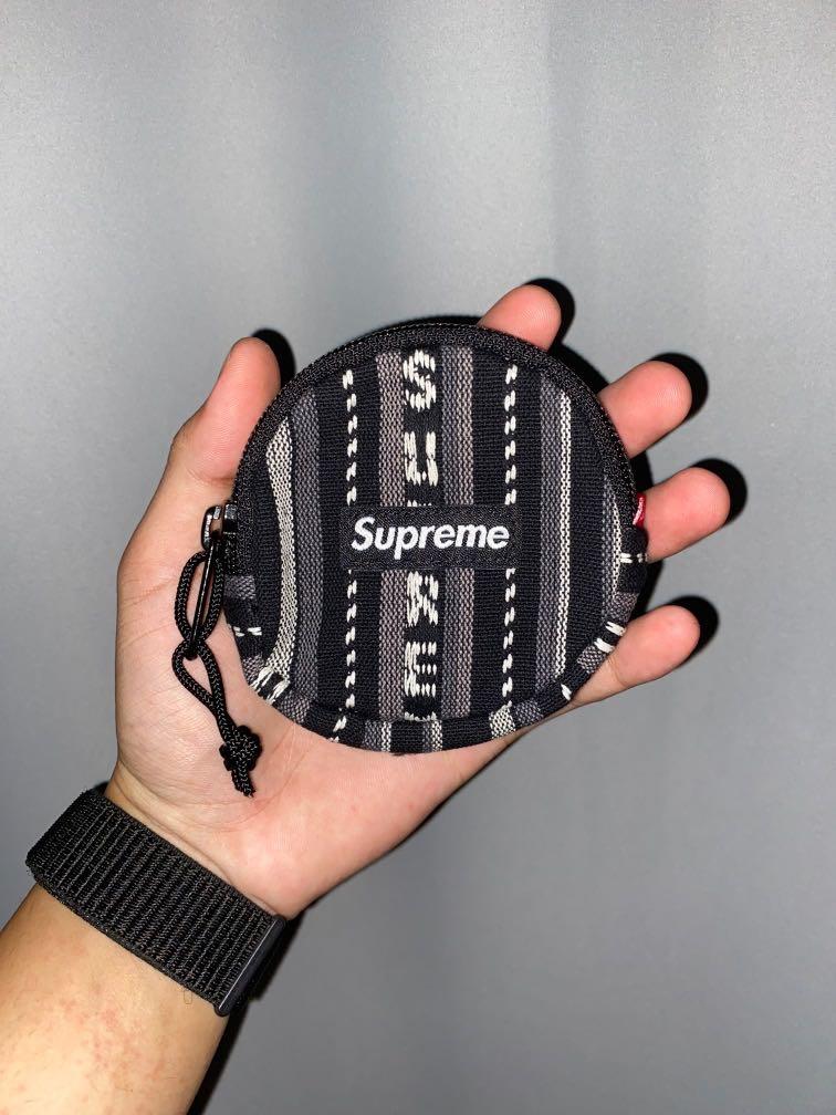 Supreme woven 2025 stripe coin pouch