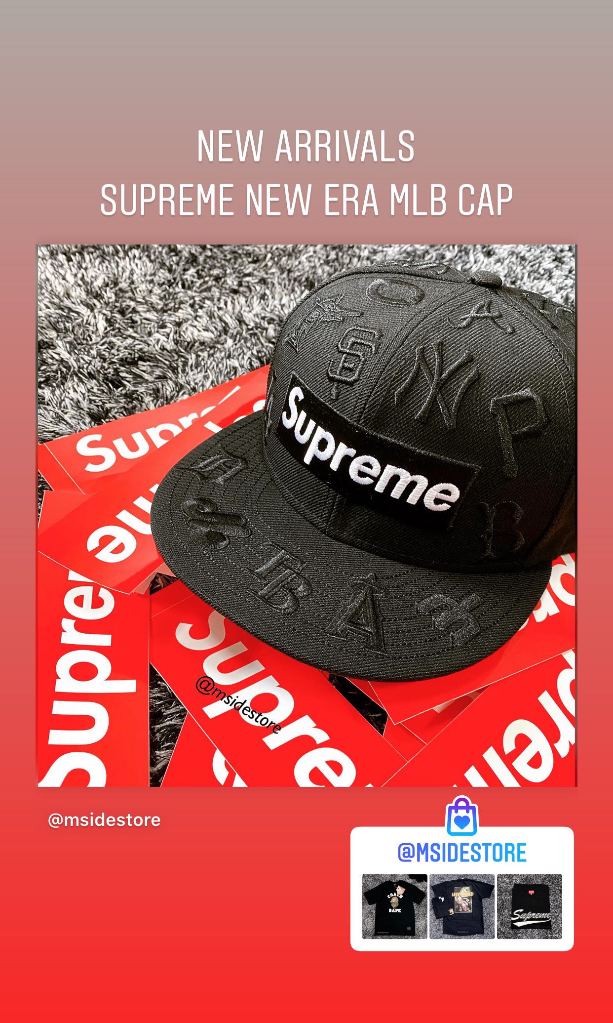 supreme mlb new era hat