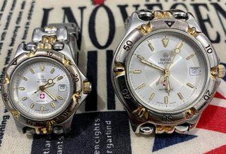 Swiss military couple watch