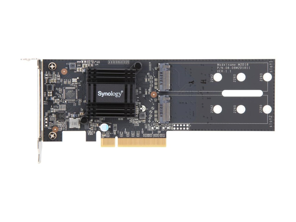 Synology pcie nvme sata dual m 2 ssd adapter card m2d18 computers