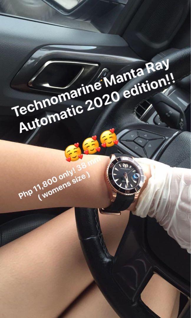 Technomarine 2020 Manta ray Automatic (Category: Luxury Watches) located in Paranaque City. Submitted by FLess.ph (Listing ID 1008166057, Image 1). Description: Rolex?? No, its Technomarine Manta Ray Automatic 2020 Edition!! 🥰🥰🥰 Its Original price was 425 dollars! Or Php 22,000 Im selling it for php 11,800 each only! BEFORE PRICE : Php 13,800 Authentic? Yes! We don’t sell fake / knock off products @ F-Less.ph Money back Guaranteed! Available s