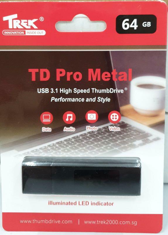 TREK TD PRO METAL USB 3.1 THUMBDRIVE 128GB 64GB 32GB, Computers & Tech ...