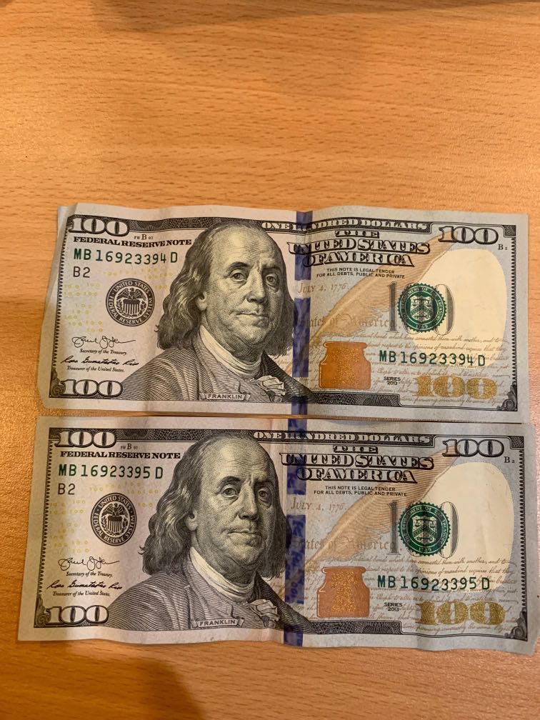 US notes with running numbers series, Hobbies & Toys, Memorabilia ...