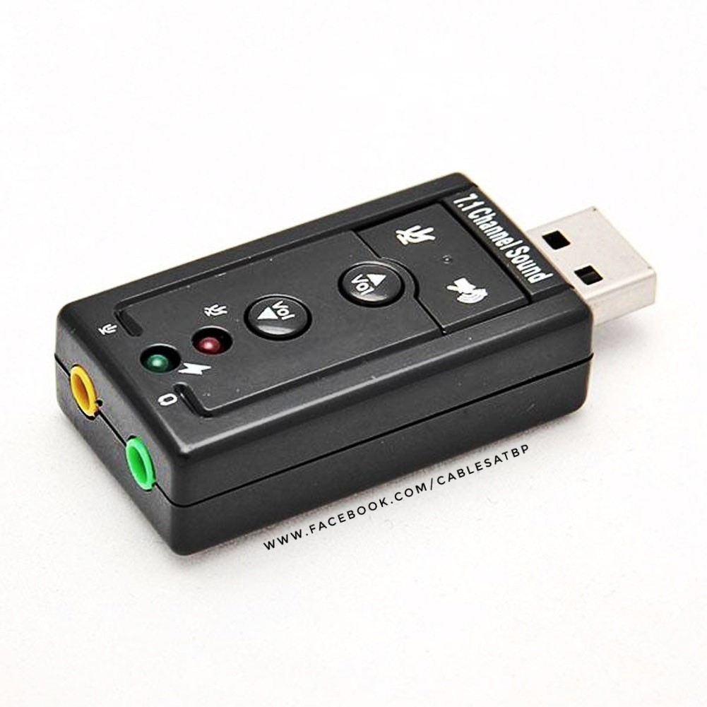 USB Mini Virtual Sound Card 7.1 Plug & Play Adapter for Pc/Laptop ...