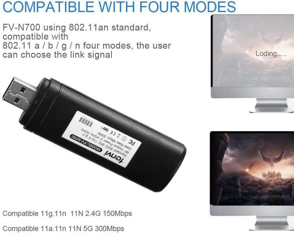 Wireless Adapter With Usb Wifi Adapter For Samsung Tv 300mbps 802 11ac 2 4ghz And 5ghz Dual Band Wireless Network Usb Wifi Adapter Electronics Others On Carousell