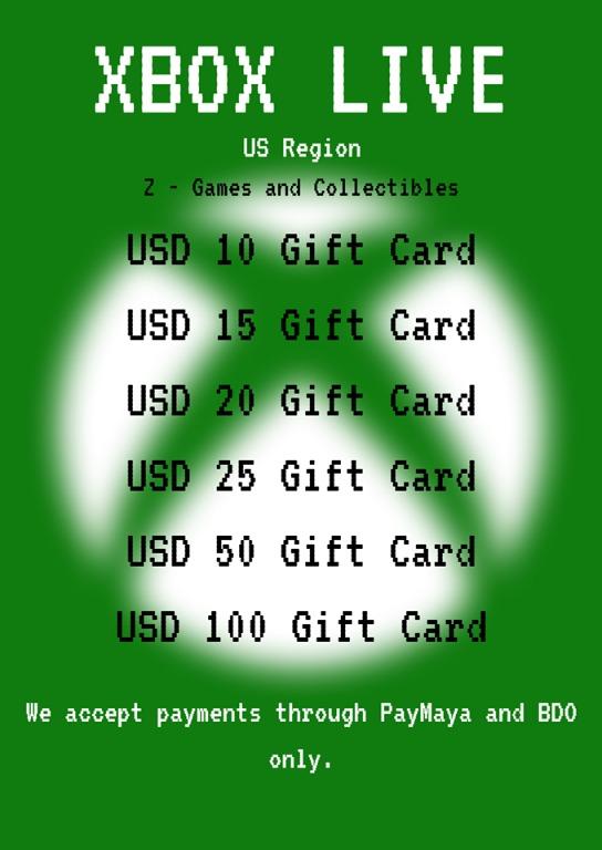 xbox gift card us