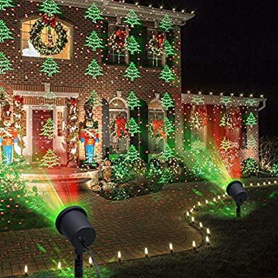 EAMBRITE Motion Christmas Projector Lights Waterproof for Garden Yard Landscape Patio Decorations 