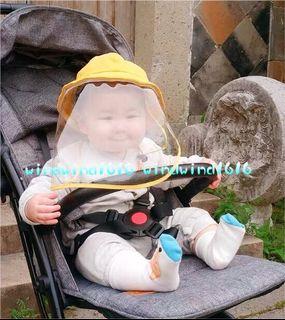 ☘️實拍☘️ 👧🏻👦 1-3歲 (49-51cm) 嬰兒 小童 🌱可愛小樹苗 防疫帽 兒童帽 配可拆除面罩 🎩 👓 CP2-YG4951